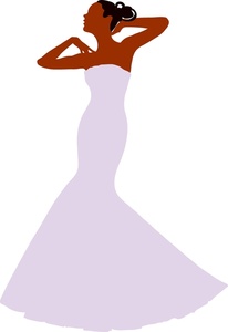 Bride Clipart Image - Beautiful Ethnic Bride in a Strapless ...