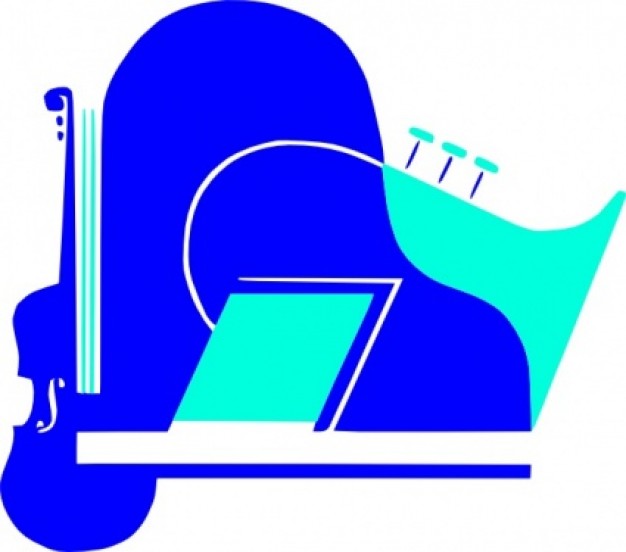 Violin Piano Saxophone clip art | Download free Vector