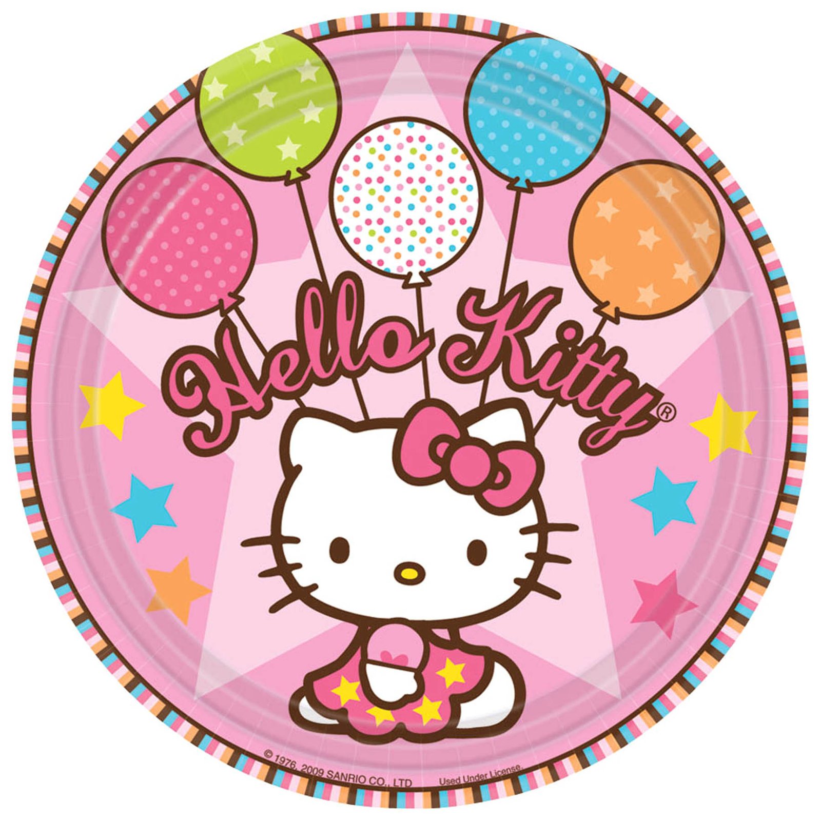 Amscan Hello Kitty 7" Plates - 8 ct - Free Shipping