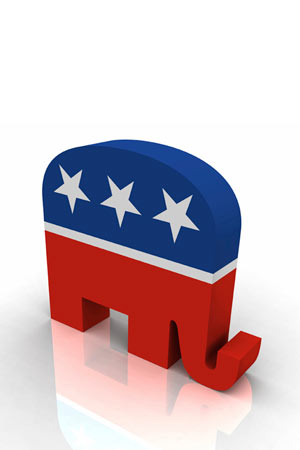 GOP Republican Party Elephant Symbol Canvas Art Print - iCanvasART.
