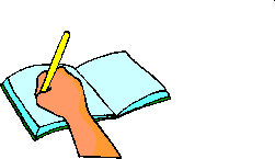 books, pens, pencil, paper and turning page gif animations
