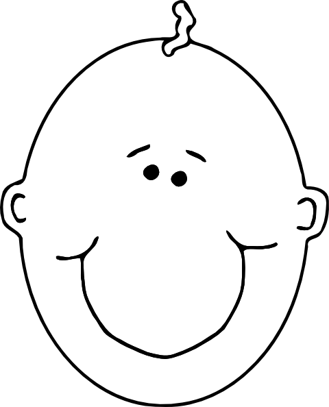 Baby Black Stick Outline Drawing People Boy