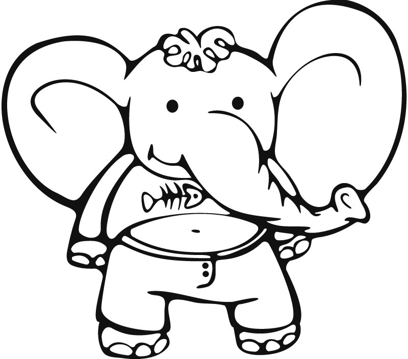 Big Ears Elephant Kids Nursery Wall Stickers Wall Art Decal 02