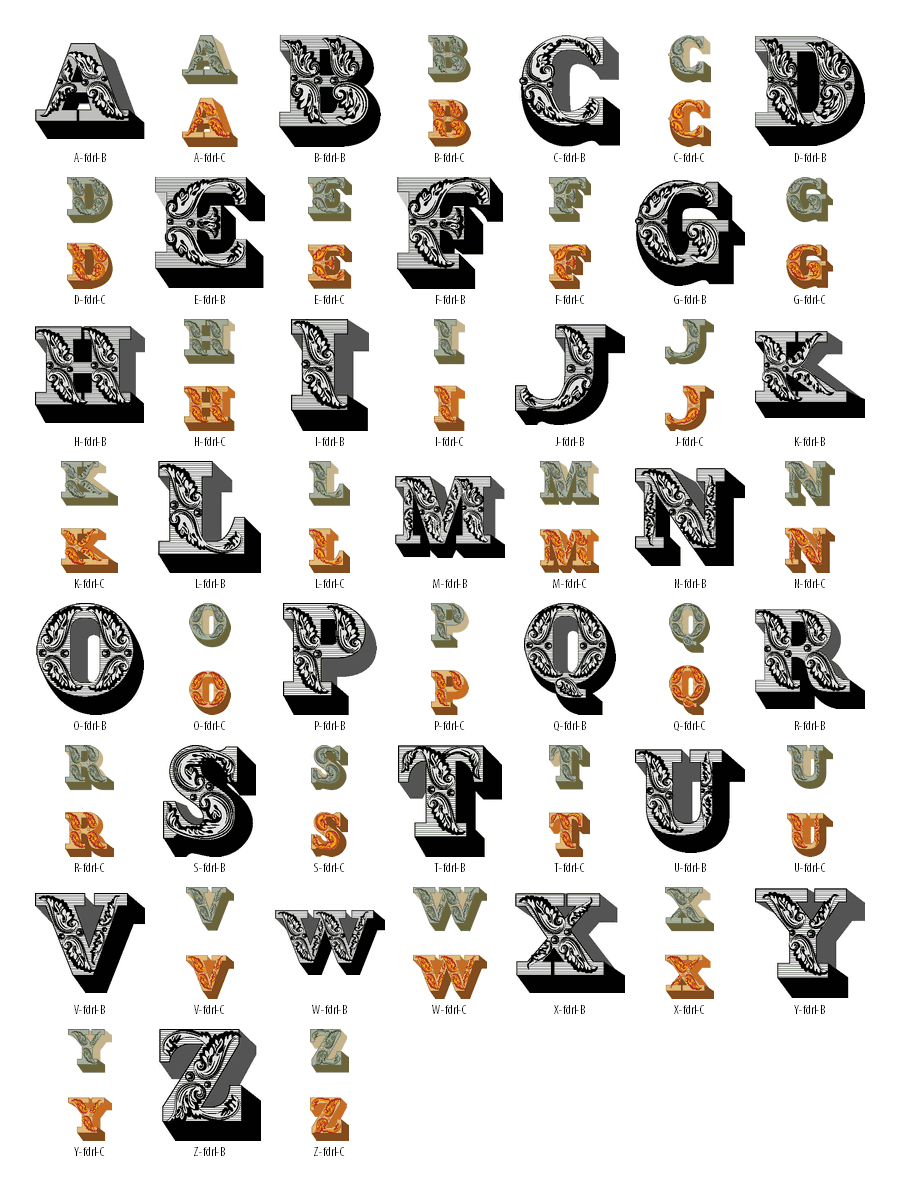 Victorian Initials vector clipart 1 free download | VectorForAll