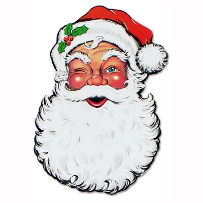 Santa Face Cutout - PartyCheap