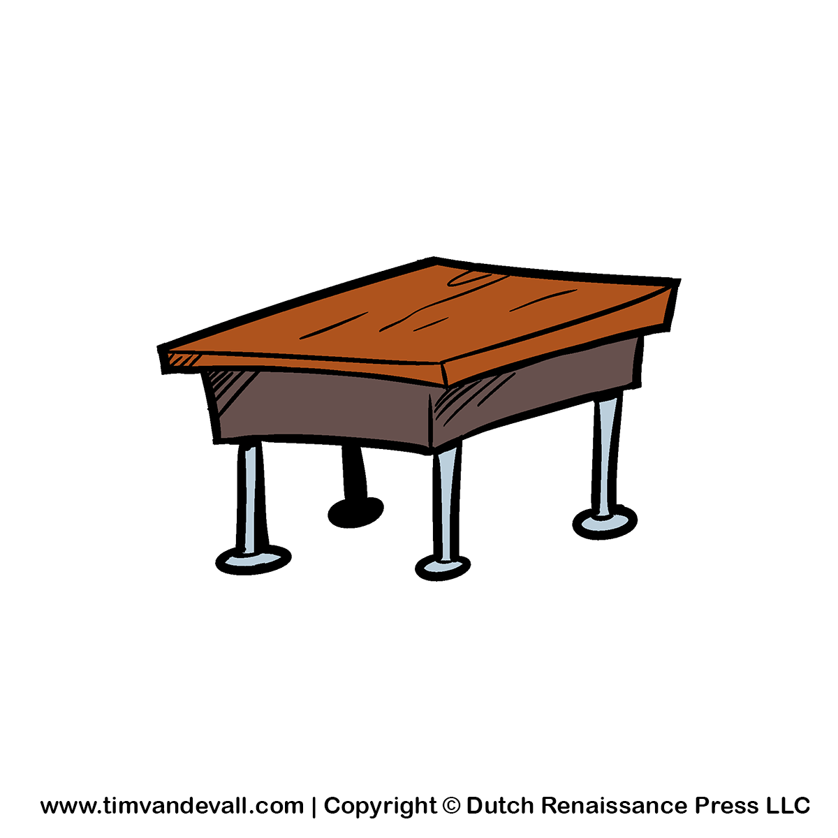 Clipart of school desk