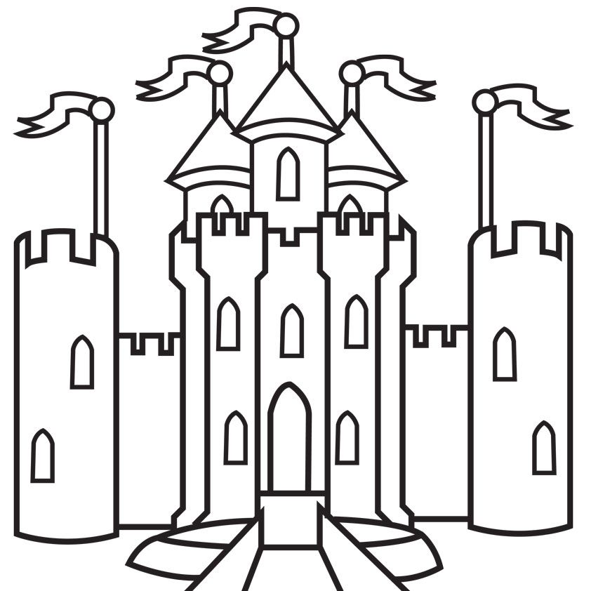 Fairy Tale Castle Coloring Page - AZ Coloring Pages