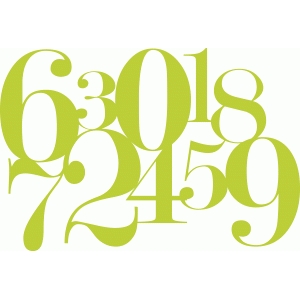 Silhouette Design Store - View Design #57889: number graffiti