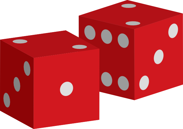 Red Dice Clip Art - vector clip art online, royalty ...