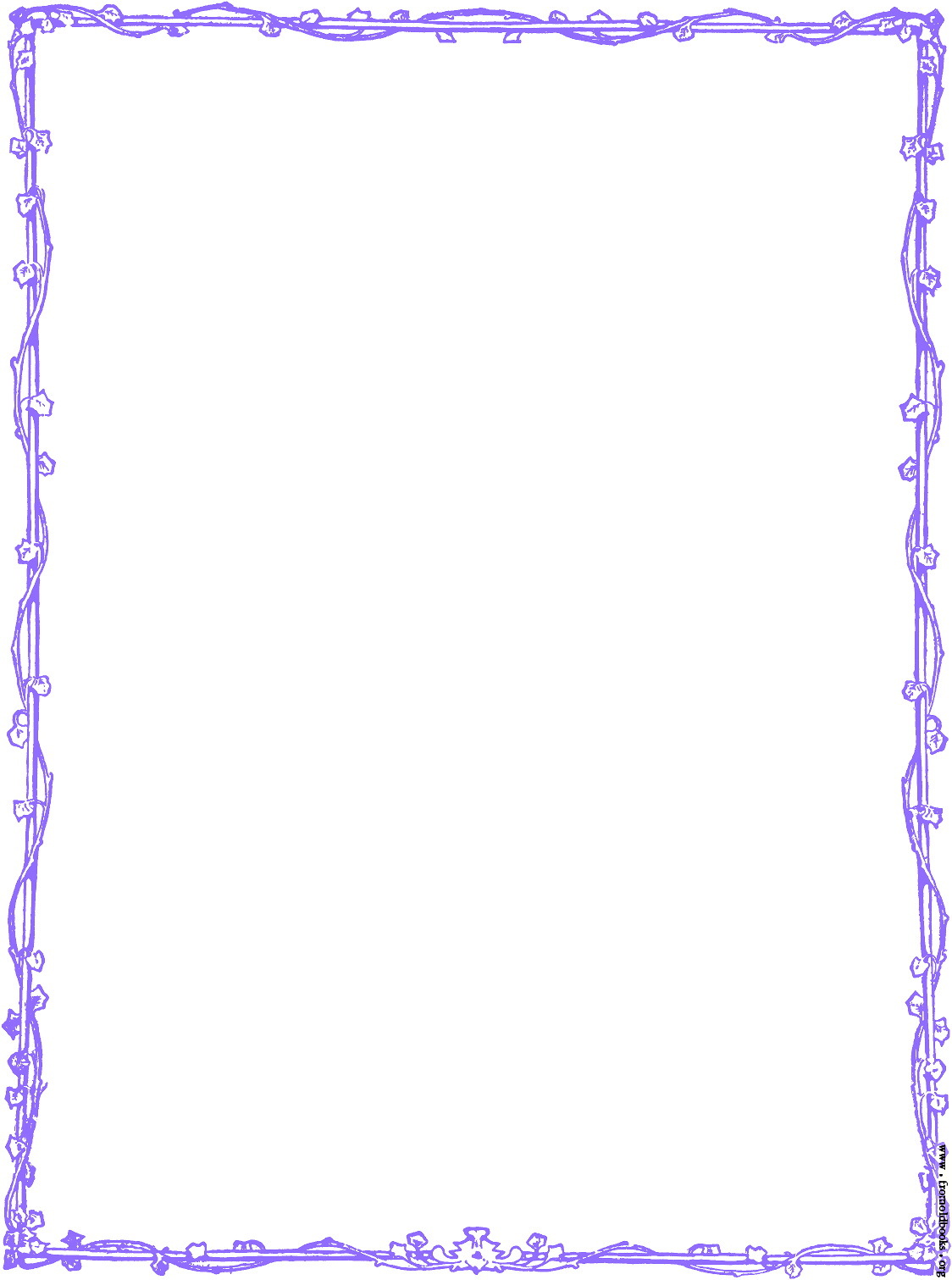 Purple Victorian Vine-leaf Border [image 372x500 pixels]