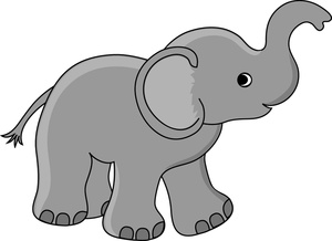 Elephant Clip Art Black And White - Free Clipart ...
