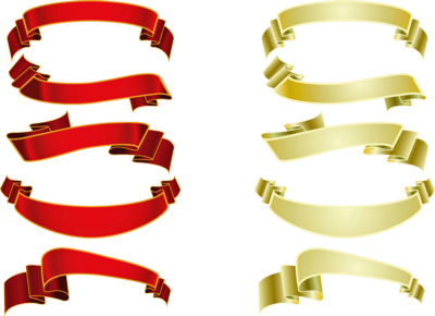 PSD Detail | red & gold banner vectors | Official PSDs
