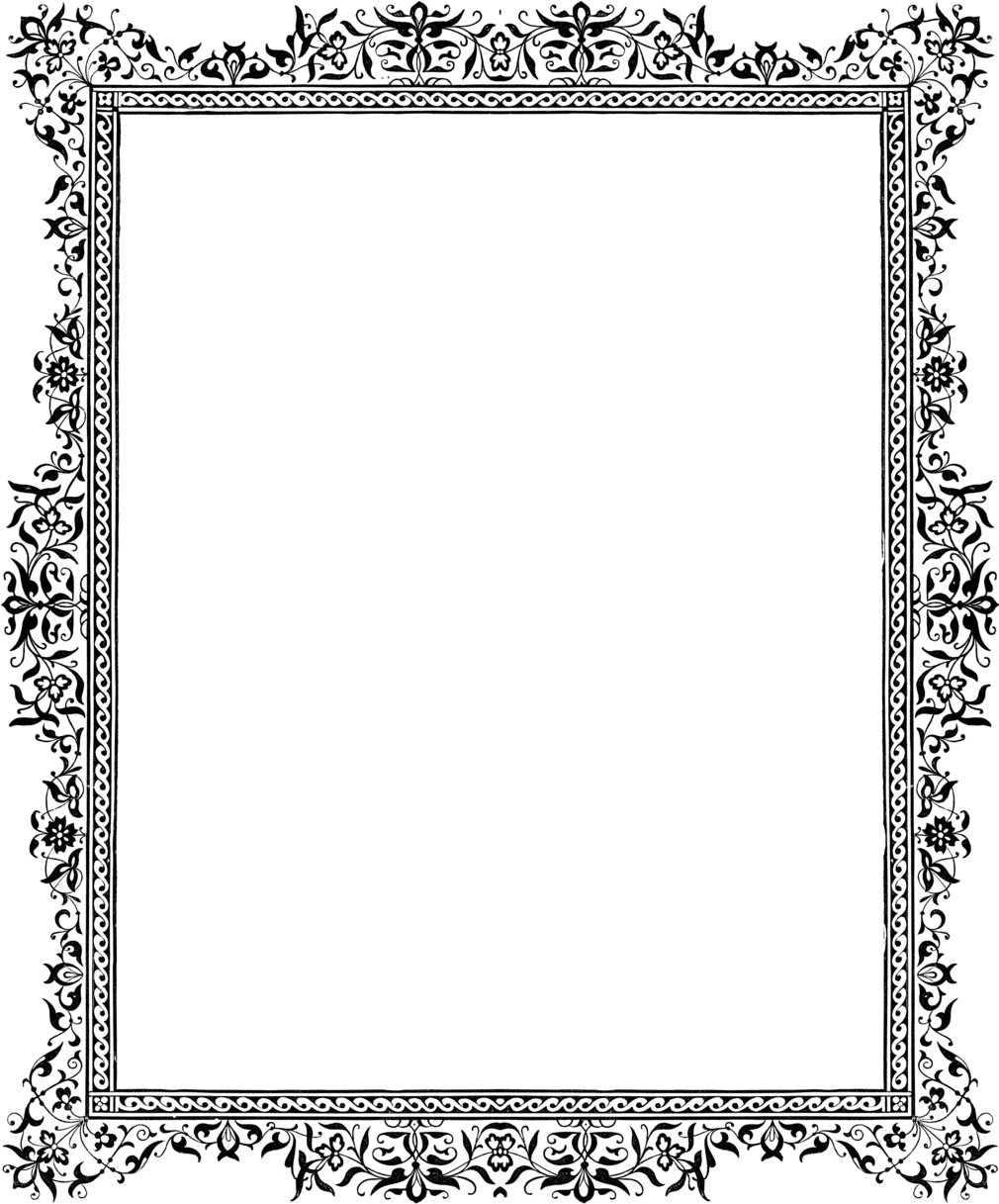 Simple Pretty Black Border | Jos Gandos Coloring Pages For Kids