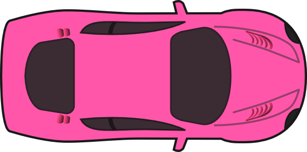 Pink Car - Top View Clip Art - vector clip art online ...