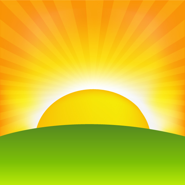 Sunrise cartoon background 01 vector Free Vector / 4Vector
