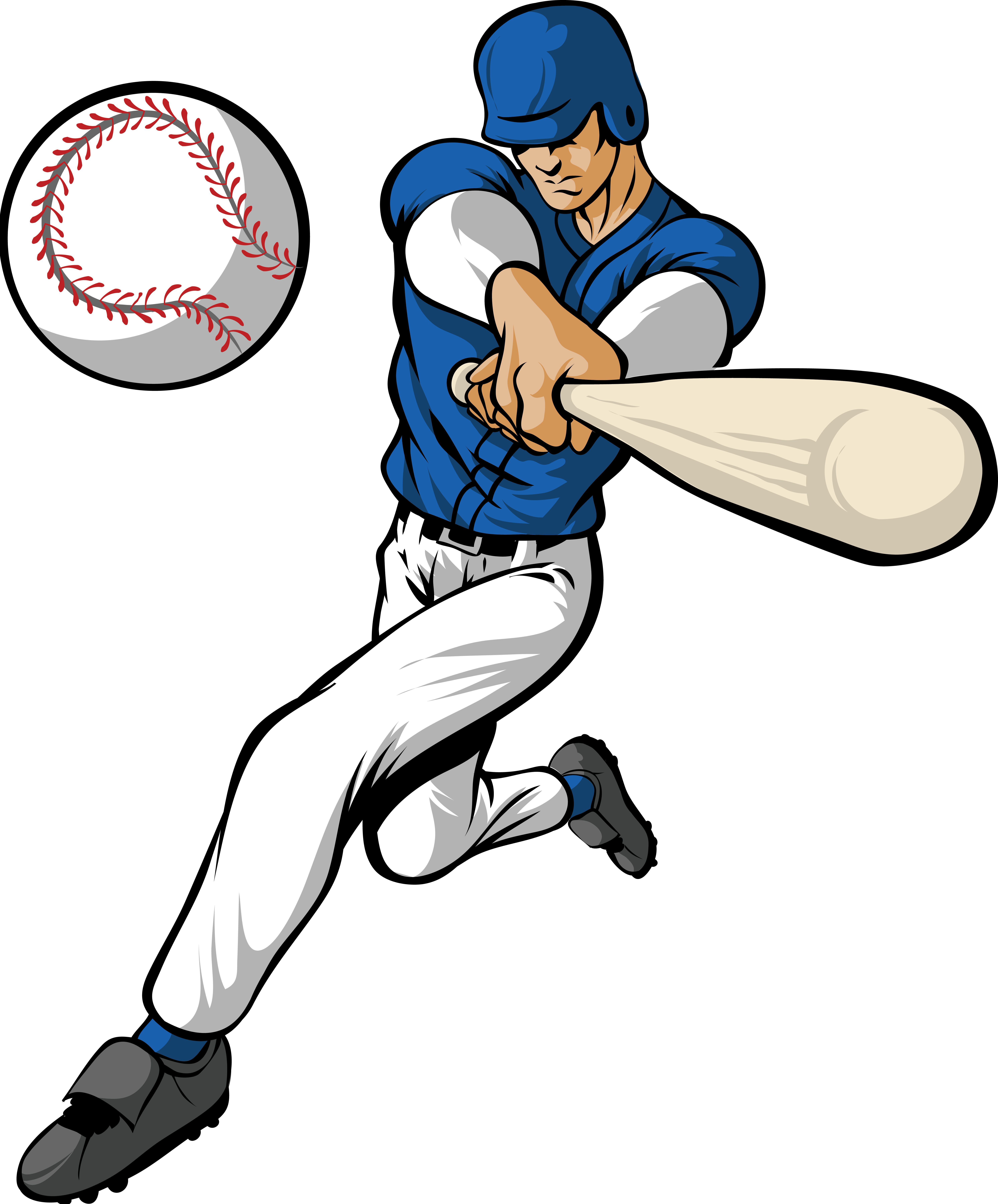Free clipart baseball player