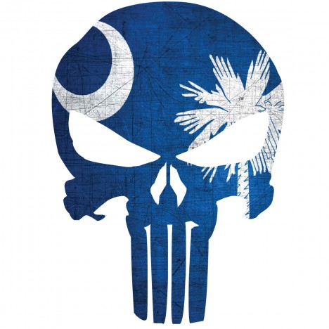 South Carolina Flag Punisher Skull Window Decal Police Fire EMS ...