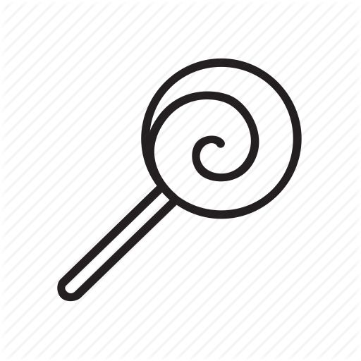 Lollipop clipart black and white