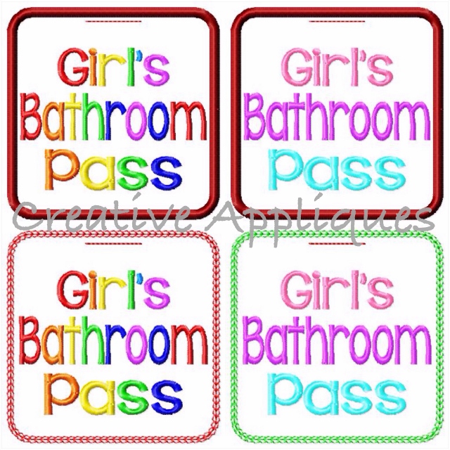 Boys Bathroom Pass