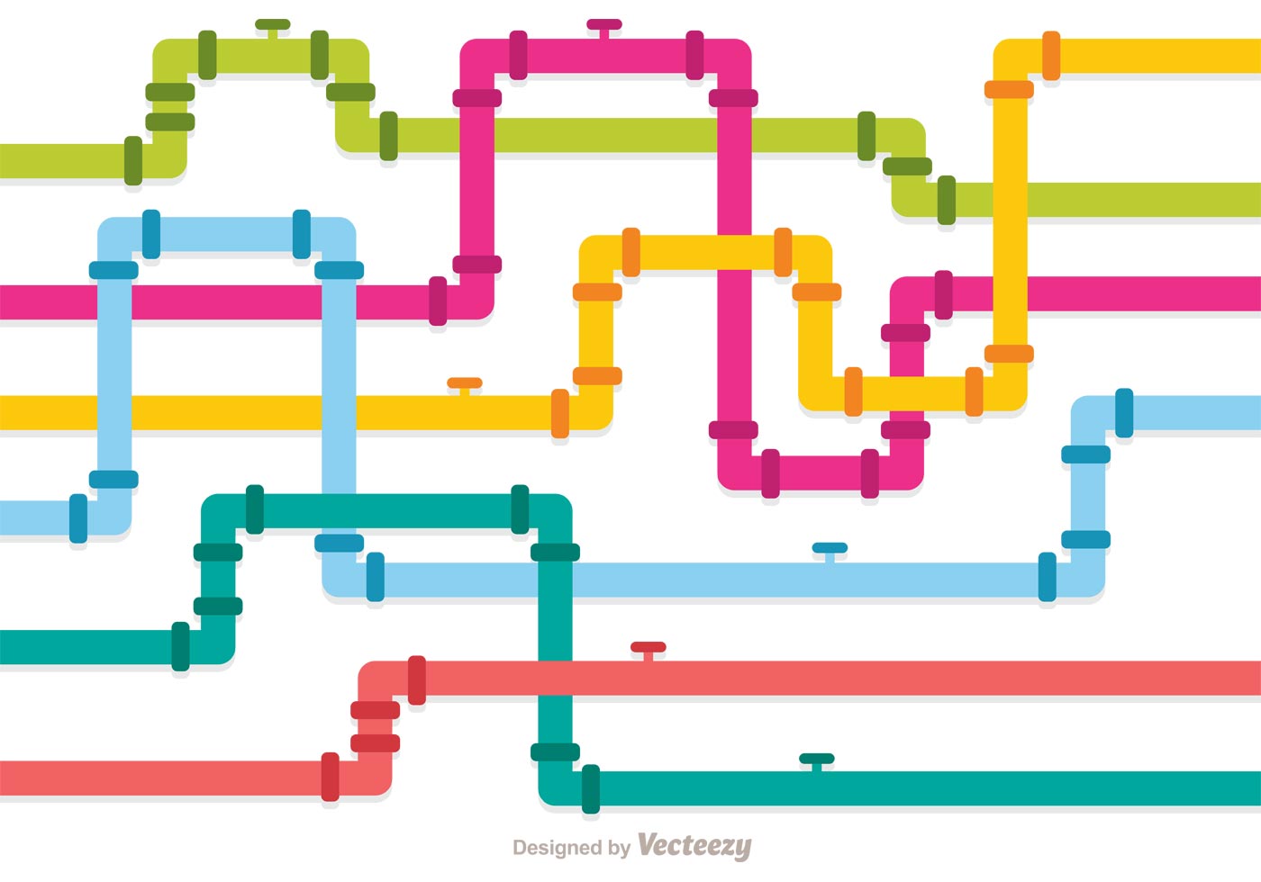 Multicolor Sewer Pipeline Vectors ...