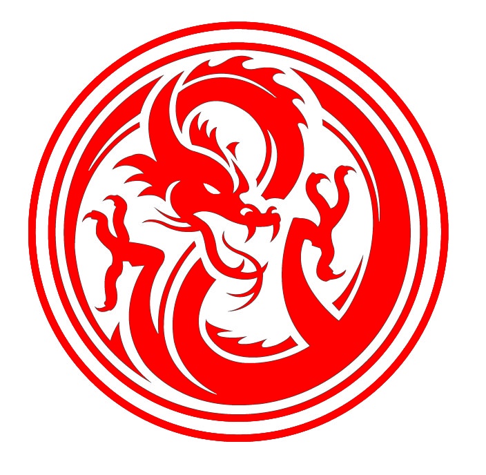 Red Dragon Logo inside a circle. | My Style | Pinterest