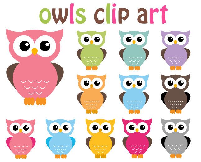 Owl Clip Art | Clip Art, Colorful ...