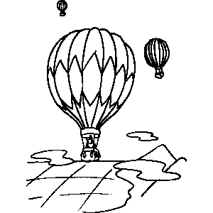 Hot Air Balloon Coloring Sheet