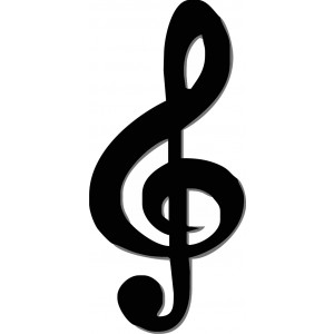 Clave de Sol - Acrílico Preto - Materiais