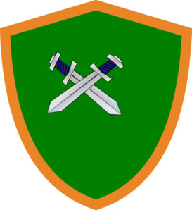 Shield & Sword clip art - vector clip art online, royalty free ...