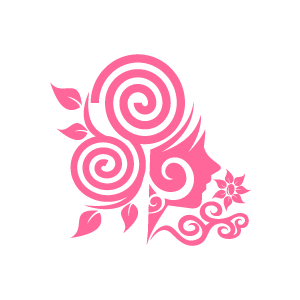 Flower Clipart - Purple Swirl Flower Girl with White Background ...