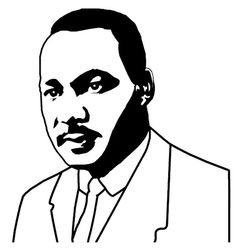 Martin luther king clipart black and white