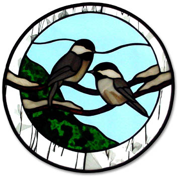 Oval Iris Panel - Prairie Studio Glass