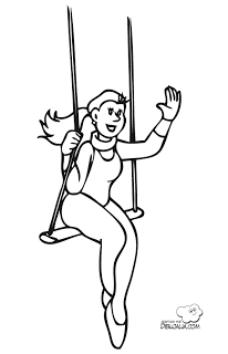 Dibujo de trapecista mujer para colorear y pintar | Dibujos para ...