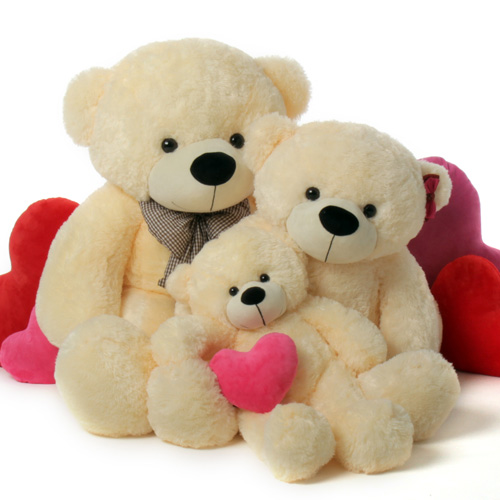Giant Teddy 3 Bears Family 4ft Papa, 3ft Mama, 2ft Baby
