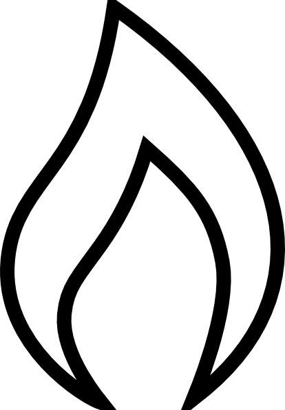 Flame outline clipart