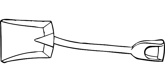 OUTLINE, PAGE, TOOL, METAL, SHOVEL, HARDWARE, COLOURING - Public ...