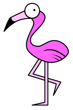 Pink flamingo cartoon clipart clipart kid - Clipartix