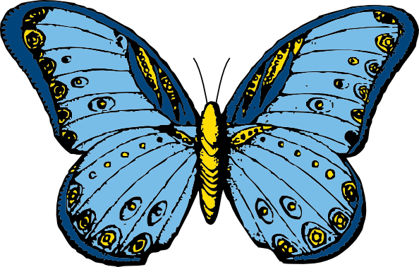 Butterfly clip art - vector clip art online, royalty free & public ...