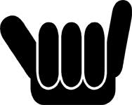 Shaka Hang Loose 3-D Chrome Plated Decal, Shaka Stickers, 2928 ...