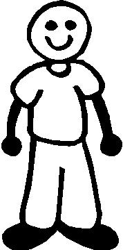 Stick Figure Family Decals :: Bald Guy Stick Figure Decal ...