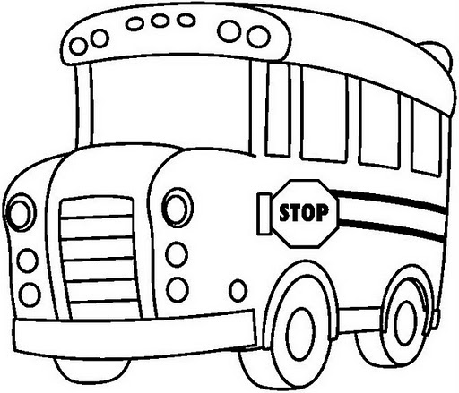 SCHOOL BUS COLORING PAGES