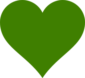 Green heart clipart transparent