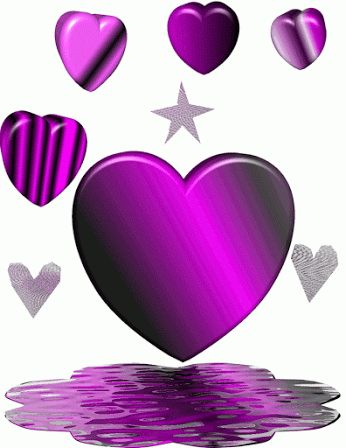 Circles, Purple hearts and Heart