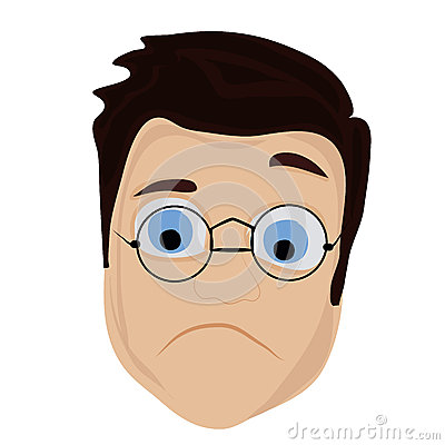 A sad man clipart