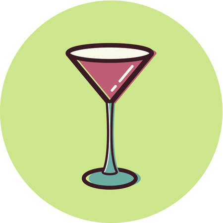 Cartoon Martini Glass
