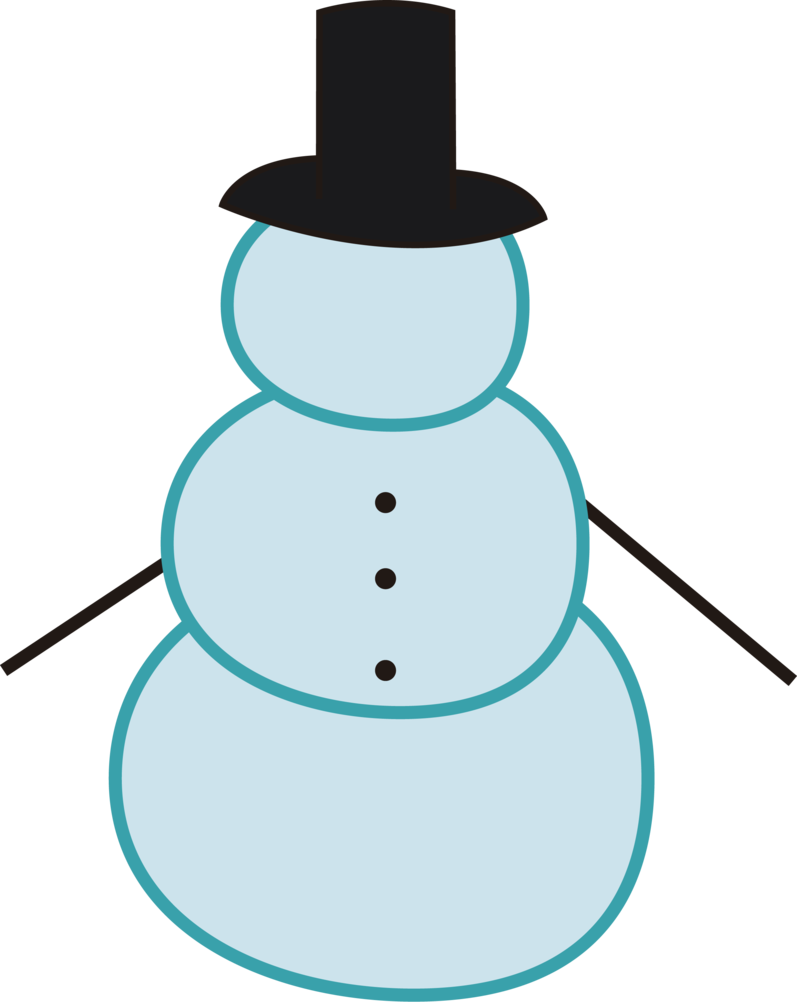 Snowman Outline Clipart