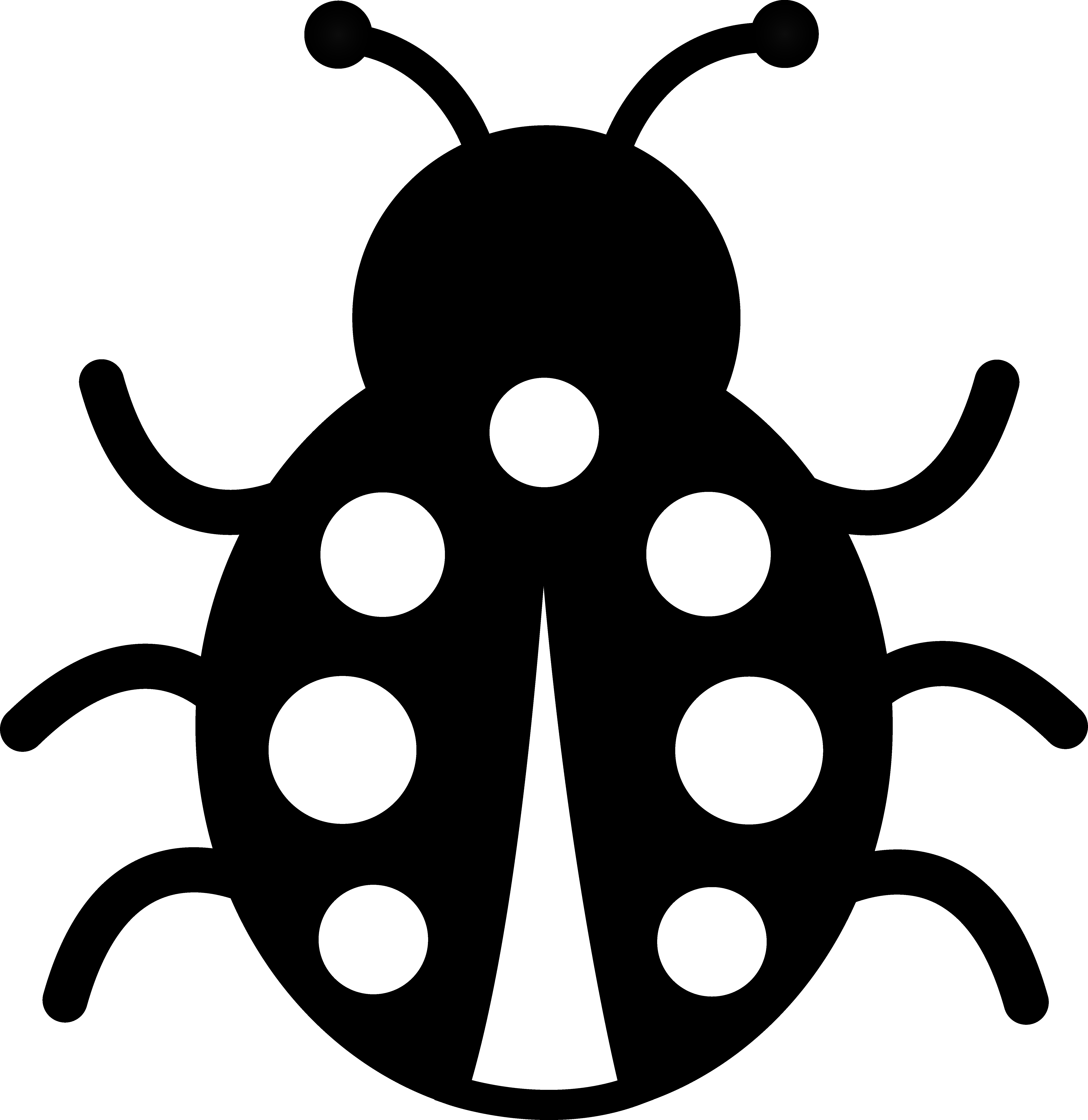 Ladybug Clipart Black And White - Free Clipart Images