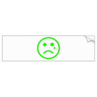 Green Smiley Face Bumper Stickers - Car Stickers | Zazzle