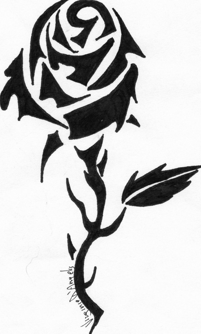 Tribal Rose - ClipArt Best
