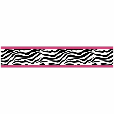 Zebra Pink Wallpaper Border